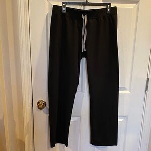 Figs Black Scrub Pants Joggers with White Drawstring M/P